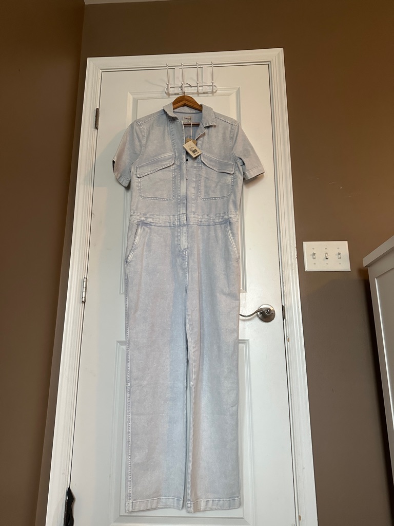 Faherty Light Wash Denim Jumpsuit